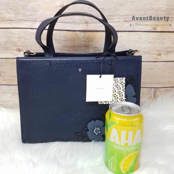 Kate Spade Madison Alpine Drive Sam  Navy Satchel - Picture 3 of 11